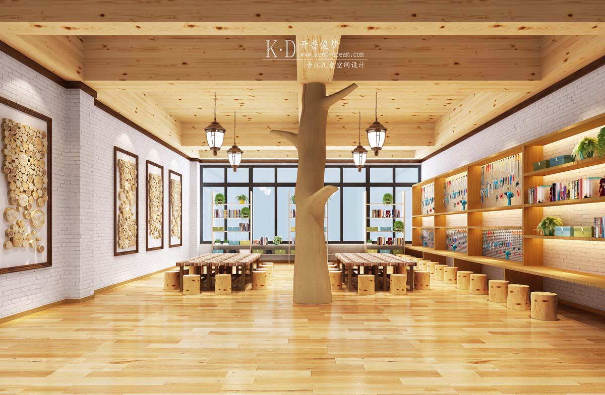 自然木质风格的幼儿园设计材料选购技巧