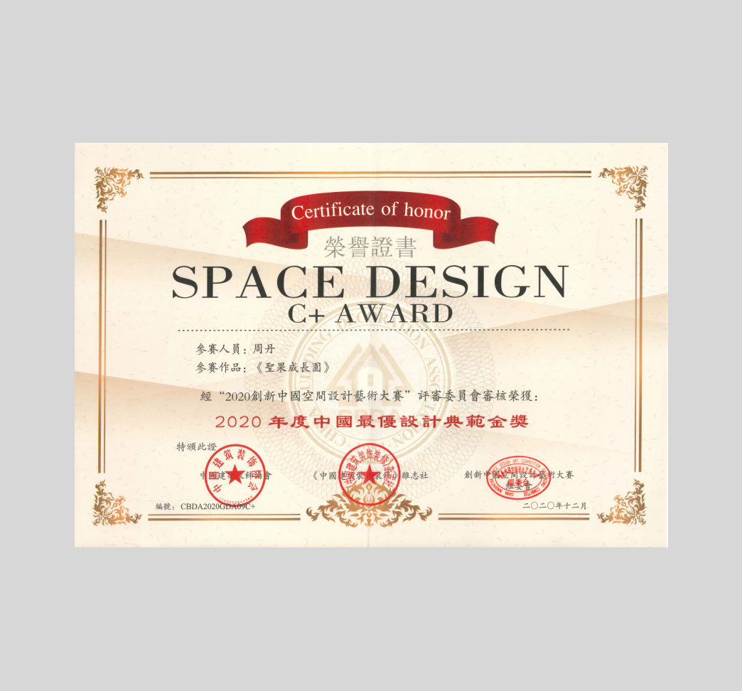 2020年度中国最优设计典范金奖